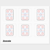 Sticker Carré Décodeur de jeux de hockey (Feuille)