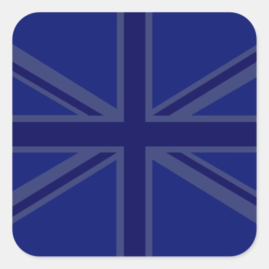 Sticker Carré Décor Union Jack bleu NAvy (Devant)
