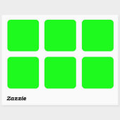 Sticker Carré Décor Vert néon, à Customiser (Feuille)