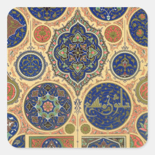 Sticker Carré Décoration arabe, plaque XXVII de 'Polychrome O