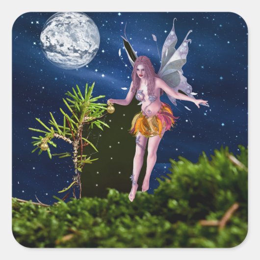 Sticker Carré Décoration de l'arbre (Devant)