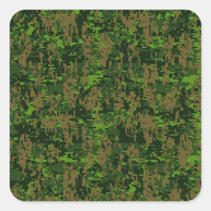 Sticker Carré Décoration de style boisé pour le camouflage num