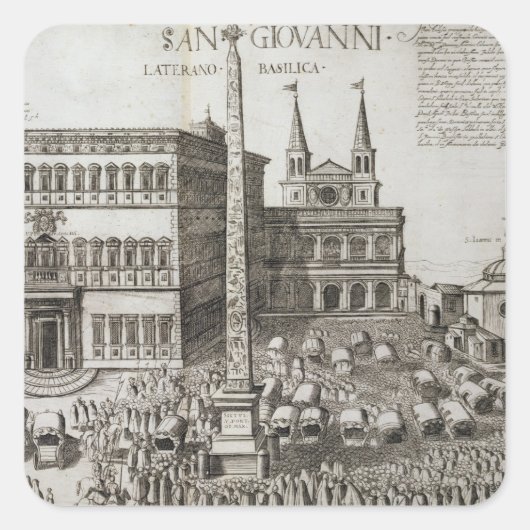 Sticker Carré Dedication of the Obelisk in the Basilica (Devant)