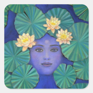 Sticker Carré Déesse de Lotus