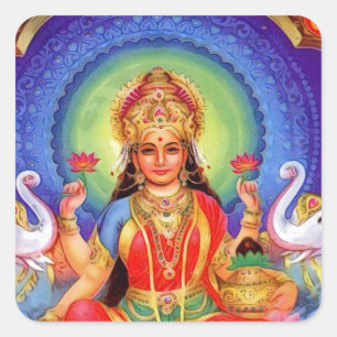Sticker Carré Déesse indoue Lakshmi Maa