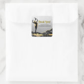 Sticker Carré *~* Déesse Ombre gris Parties scintillant ARGENT M (Sac)