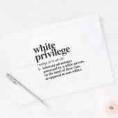 Sticker Carré Définition de privilège blanc (Enveloppe)