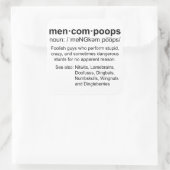 Sticker Carré définition des méncompoops (Sac)