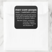 Sticker Carré définition des méncompoops (Sac)