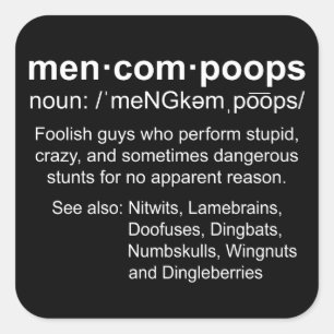 Sticker Carré définition des méncompoops