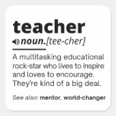 Sticker Carré définition du professeur, définition du professeur (Devant)