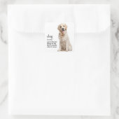 Sticker Carré Définition d'un chien (Sac)