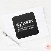 Sticker Carré Définition Whiskey drôle alcool dire des cadeaux (Enveloppe)