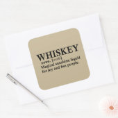 Sticker Carré Définition Whiskey drôle alcool dire des cadeaux (Enveloppe)