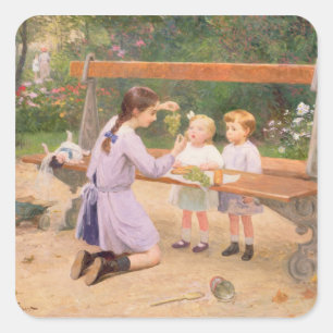 Sticker Carré Dégustation de raisins