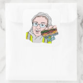 Sticker Carré Déjeuner Avec Rob ! (Sac)