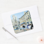 Sticker Carré Déjeuner dans un Carré de marché Toscane (Enveloppe)