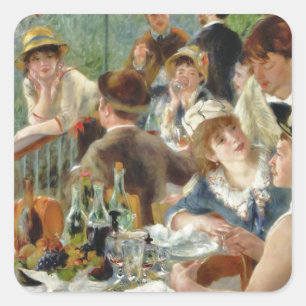Sticker Carré Déjeuner du Boating Party Renoir Vintage