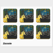 Sticker Carré Dejeuner sur l'herbe (Feuille)