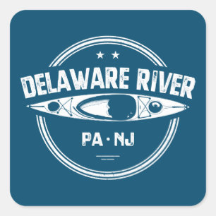 Sticker Carré Delaware River Kayak