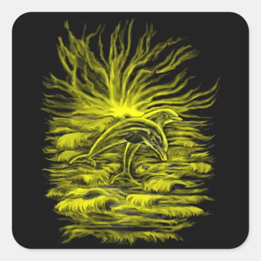 Sticker Carré Delfinpaar (Devant)