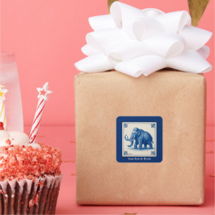 Sticker Carré Delft Wooly Mammoth