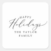 Sticker Carré Délicat Joyeux Joyeux Vacances Cadeau (Devant)