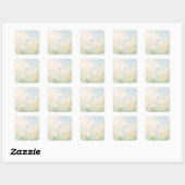 Sticker Carré Delicate Dandelion Seeds in the Wind (Feuille)
