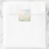 Sticker Carré Delicate Dandelion Seeds in the Wind (Sac)