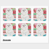 Sticker Carré Della Rose Maltese (Feuille)