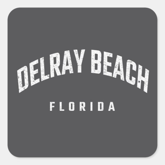 Sticker Carré Delray Beach Floride FL (Devant)