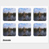 Sticker Carré Delta d'Okavango (Feuille)