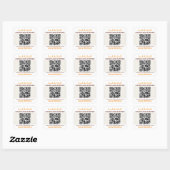Sticker Carré Demande de critique de livre Code QR Auteurs indép (Feuille)