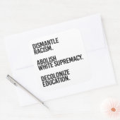 Sticker Carré Démanteler Abolir la décolonisation (Enveloppe)