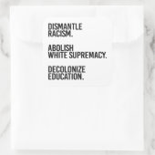 Sticker Carré Démanteler Abolir la décolonisation (Sac)