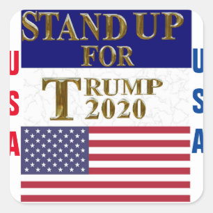 STICKER CARRÉ DÉMARREZ POUR TRUMP