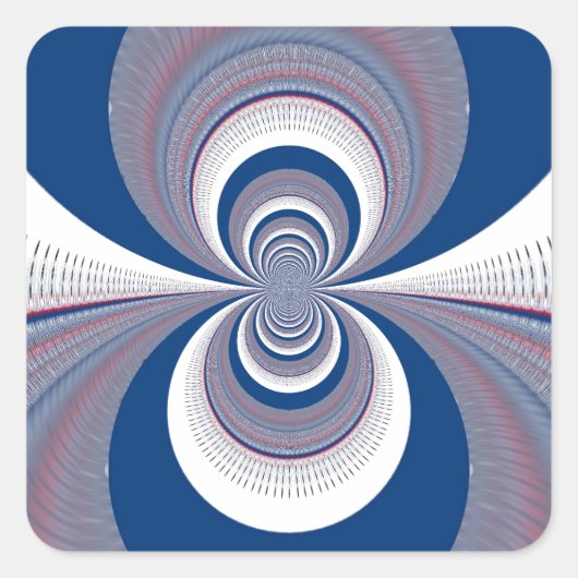 Sticker Carré Demi bleu (Devant)