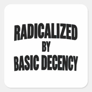 Sticker Carré Démocratie Sociale Radicalisée Par Une Décence Fon