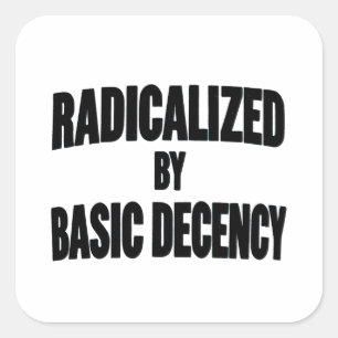 Sticker Carré Démocratie Sociale Radicalisée Par Une Décence Fon