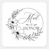 Sticker Carré demoiselle d'honneur (Devant)