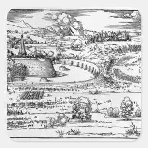 Sticker Carré Démonstration de mesures défensives