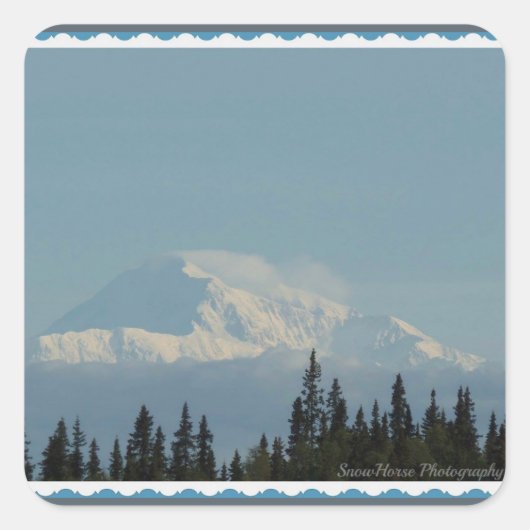 Sticker Carré Denali ~ Alaska (Devant)