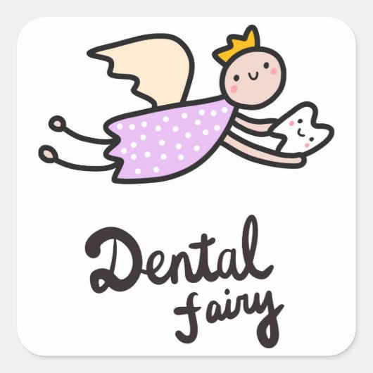 Sticker Carré Dental Fairy (Devant)