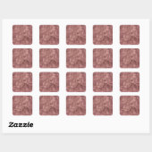 Sticker Carré Dentelle rose rose (Feuille)