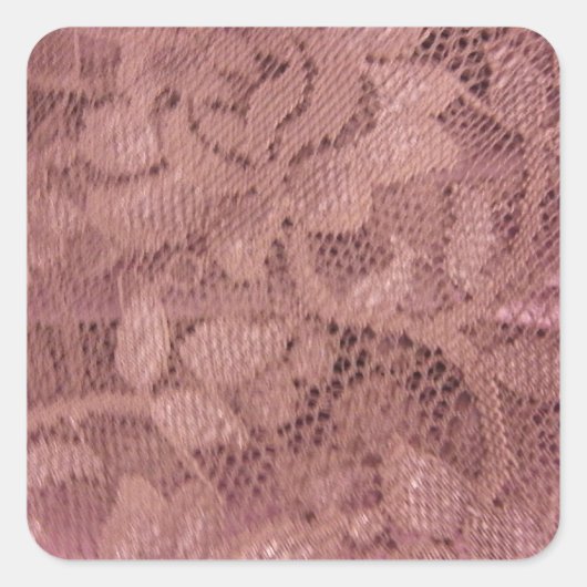 Sticker Carré Dentelle rose rose (Devant)