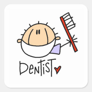 Sticker Carré Dentiste