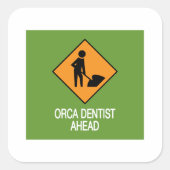 Sticker Carré Dentiste Orca (Devant)