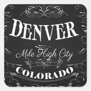 Sticker Carré Denver, Colorado - Mile High City