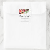 Sticker Carré Déodorant blanc floral (Sac)