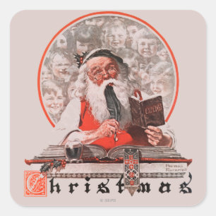 Sticker Carré Dépenses de père Noël